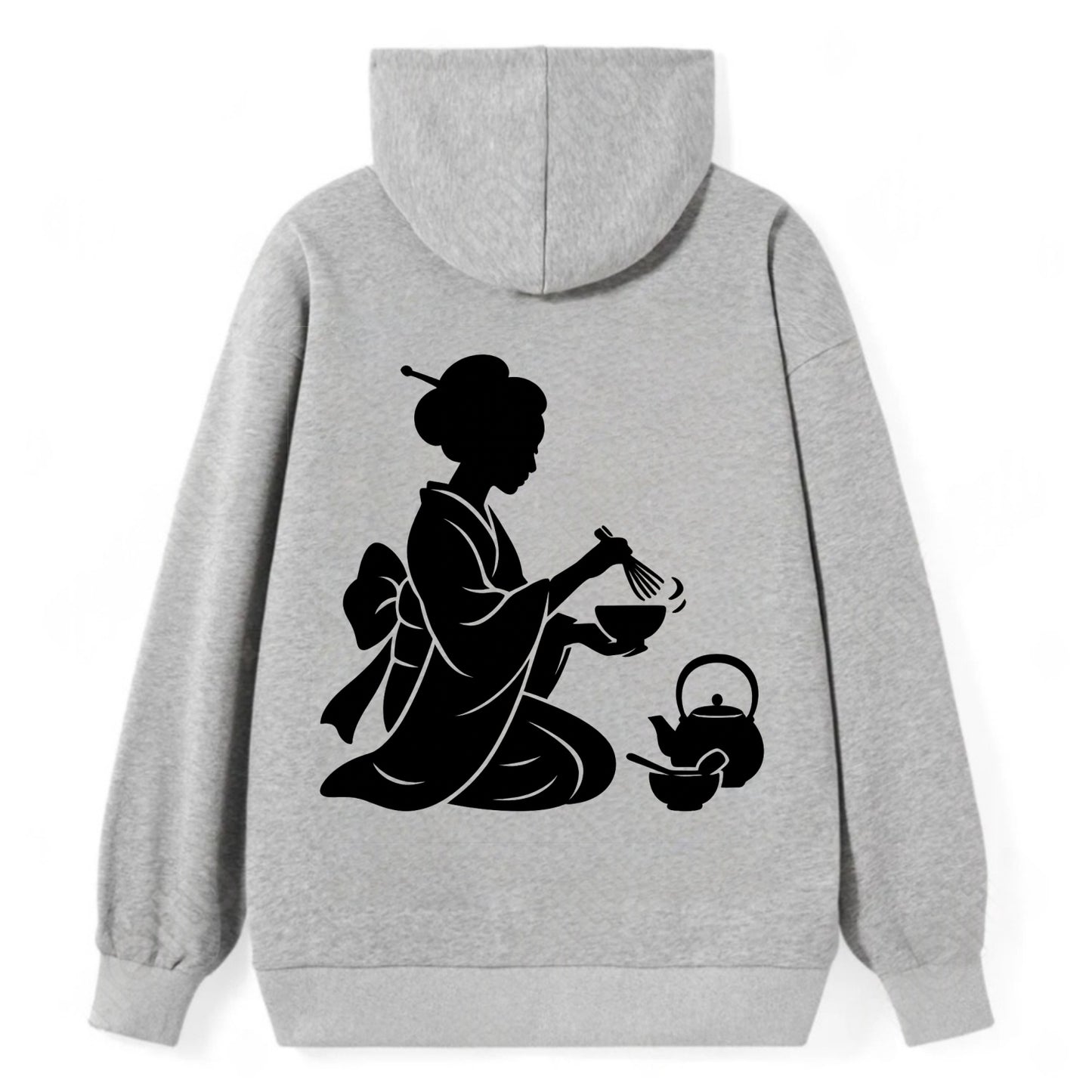 Geisha traditional tea ceremony - Classic Pullover Hoodie - Grey