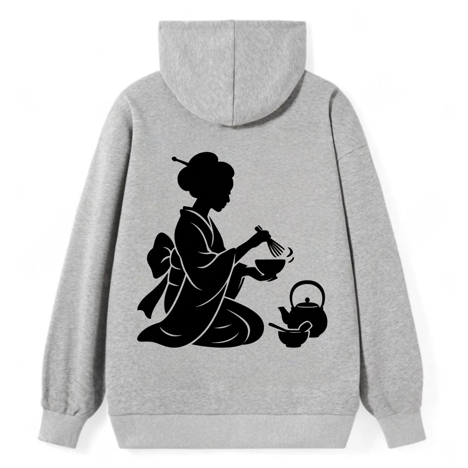 Geisha traditional tea ceremony - Classic Pullover Hoodie - Grey