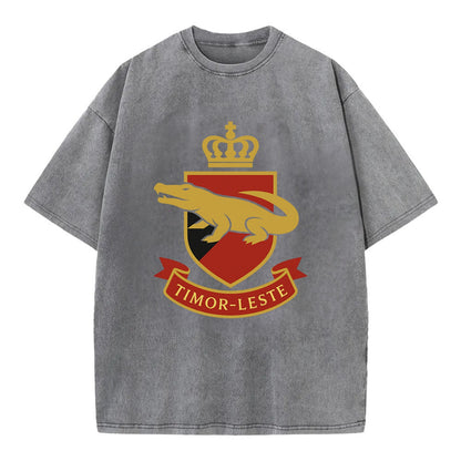 Timor-Leste Royal Logo  - Vintage T-shirt - Grey