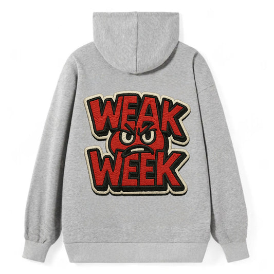 WEAK;WEEK WARRIOR Monday Blue Cap - Classic Pullover Hoodie - Grey