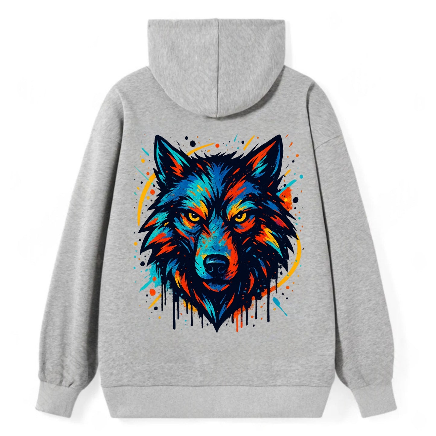 Alpha Wolf Leader  - Classic Pullover Hoodie - Grey