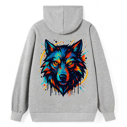 Alpha Wolf Leader  - Classic Pullover Hoodie - Grey