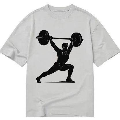 Weightlifter doing overhead snatch - Classic T-shirt - Grey