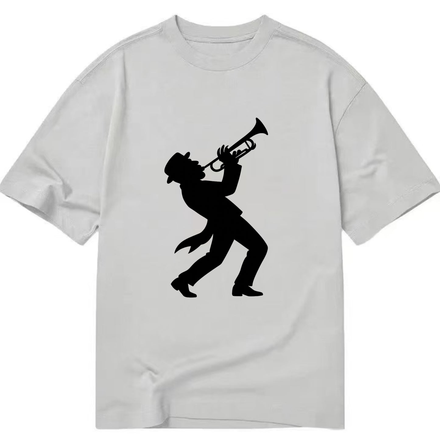 Trumpet player hitting high note - Classic T-shirt - Grey