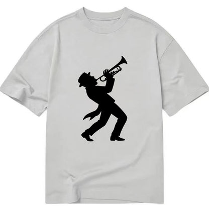 Trumpet player hitting high note - Classic T-shirt - Grey