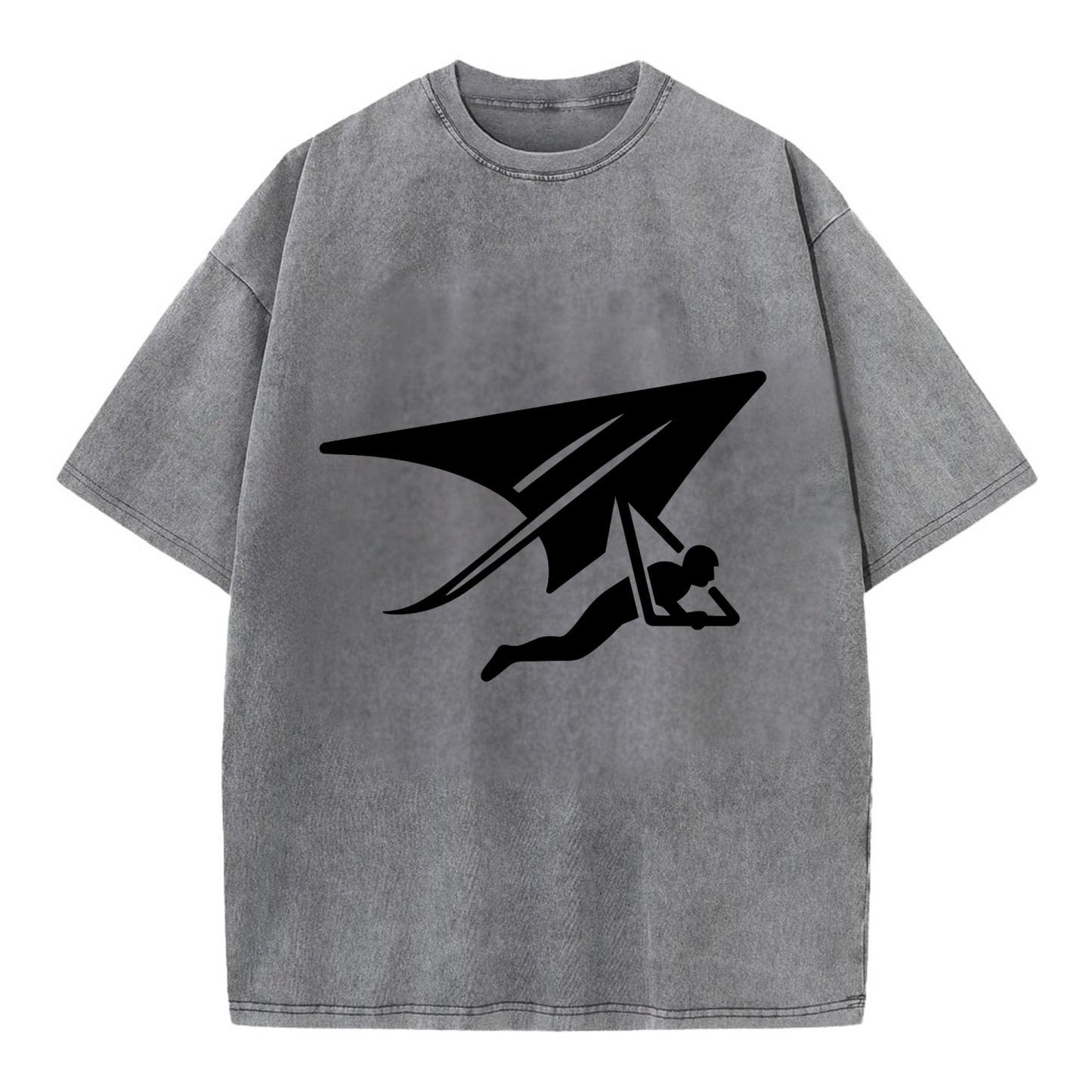 Hang glider soaring - Vintage T-shirt - Grey