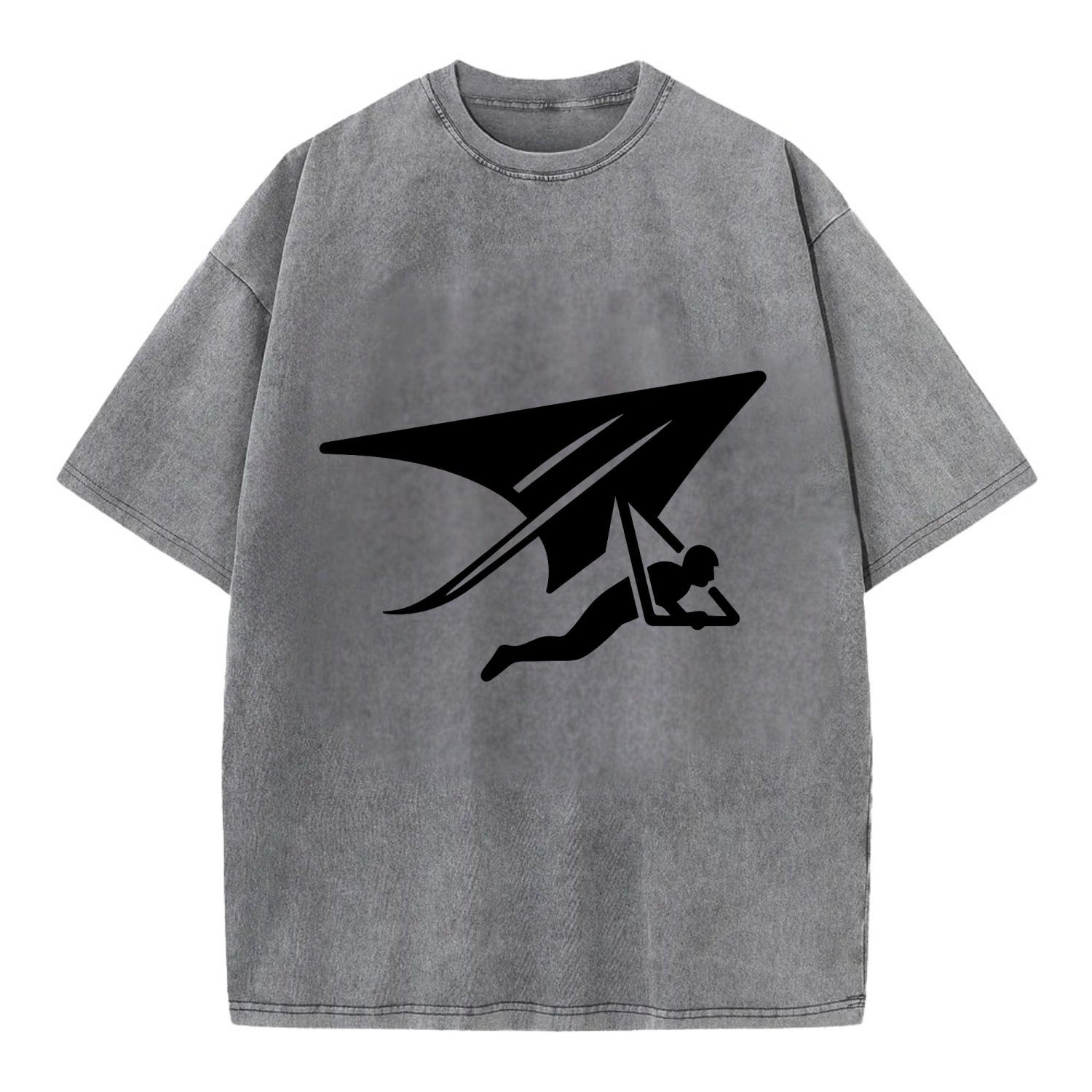 Hang glider soaring - Vintage T-shirt - Grey