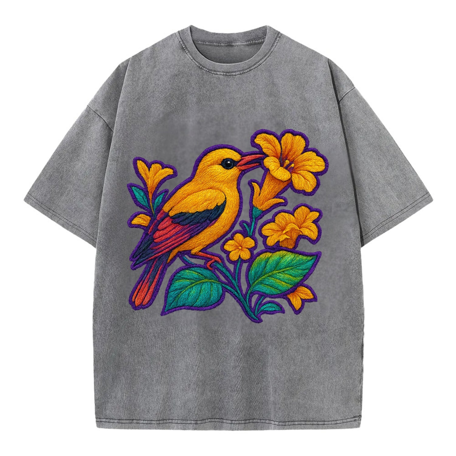 Golden Oriole - Vintage T-shirt - Grey
