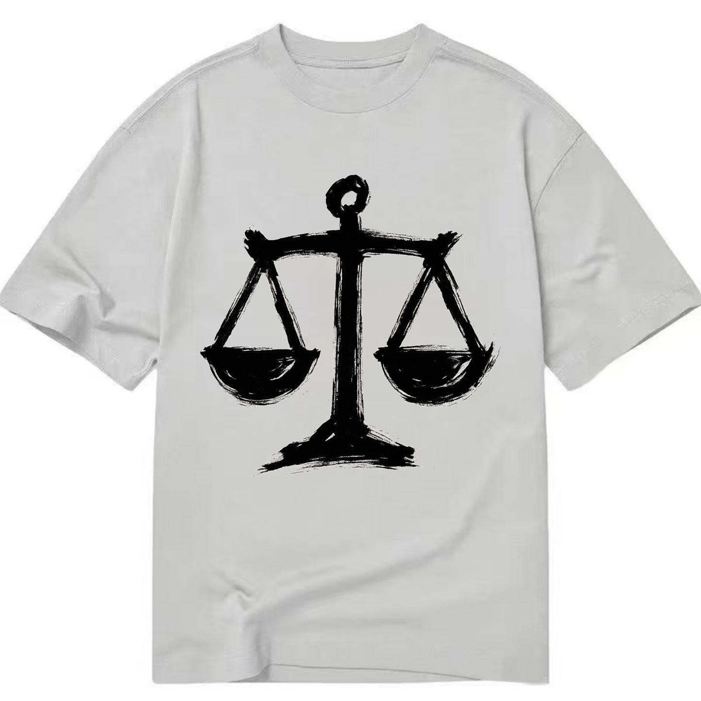 Scales of justice - equality and fairness bold ink style - Classic T-shirt - Grey