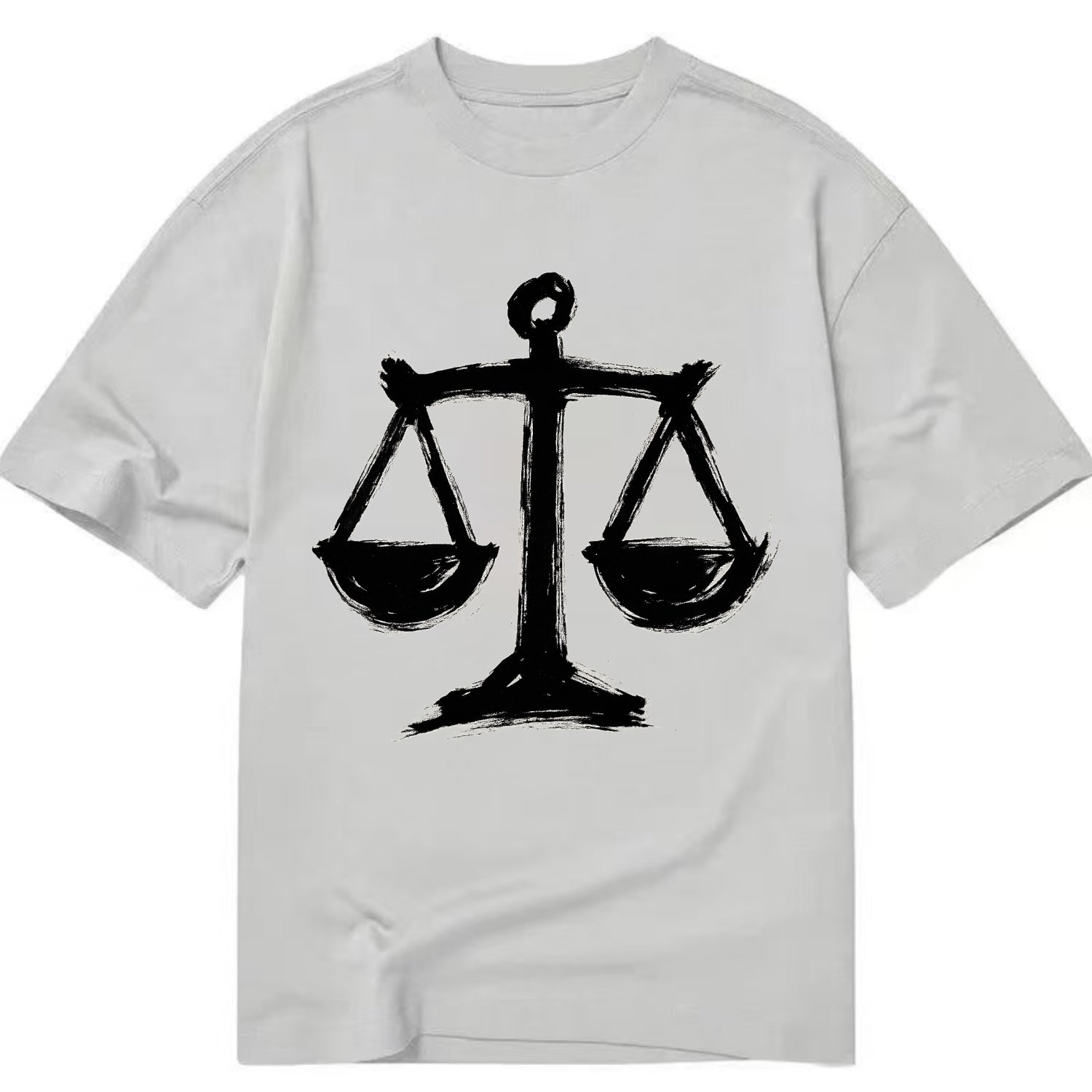 Scales of justice - equality and fairness bold ink style - Classic T-shirt - Grey