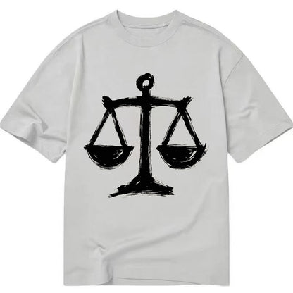 Scales of justice - equality and fairness bold ink style - Classic T-shirt - Grey