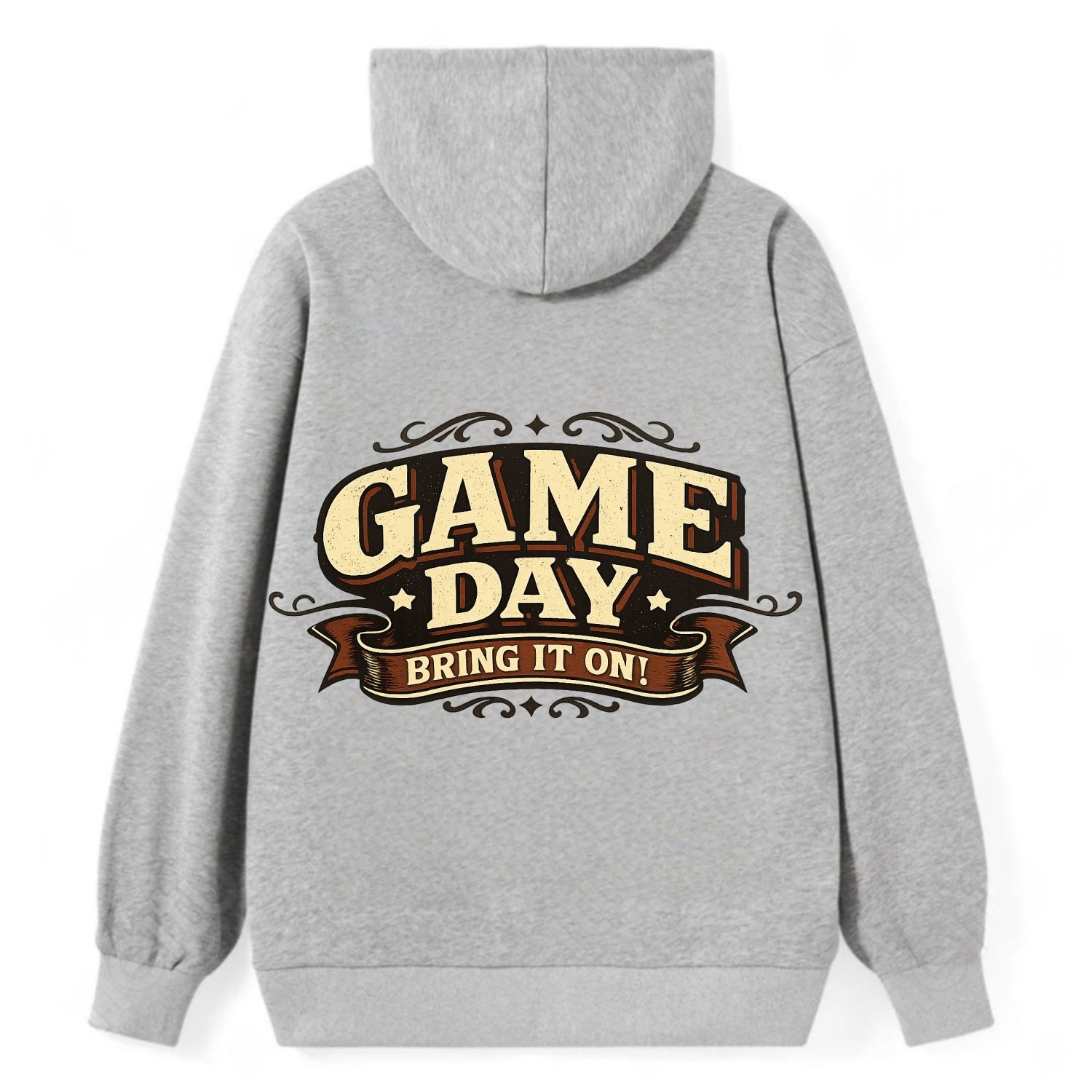 Bold typography design - "GAME DAY" - competition ready, bring it on - Classic Pullover Hoodie - Grey