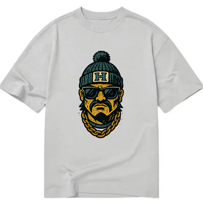 Honolulu Warrior wearing Hawaii beanie with H patch - Classic T-shirt - Grey