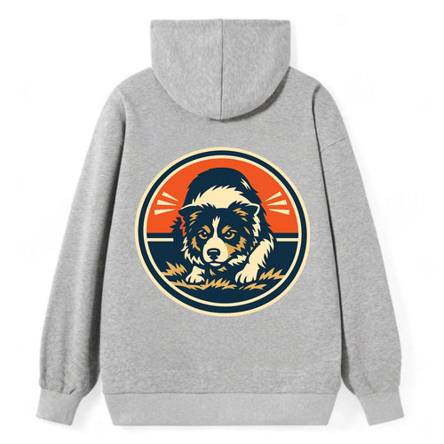 Focused Border Collie Emblem - Classic Pullover Hoodie
