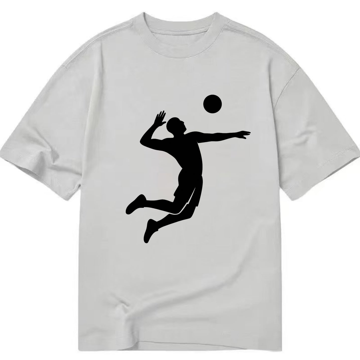 Volleyball player spiking ball - Classic T-shirt - Grey