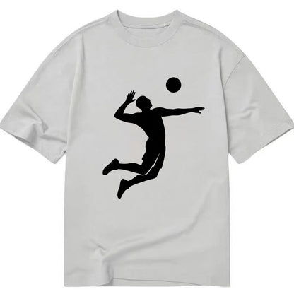 Volleyball player spiking ball - Classic T-shirt - Grey