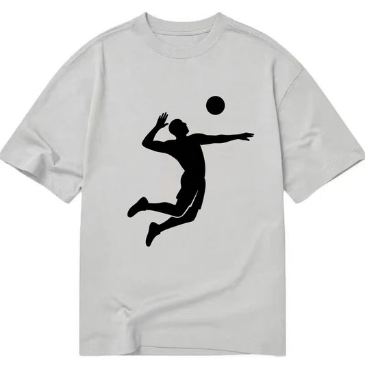 Volleyball player spiking ball - Classic T-shirt - Grey