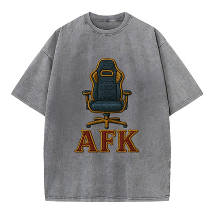 AFK   - Vintage T-shirt - Grey