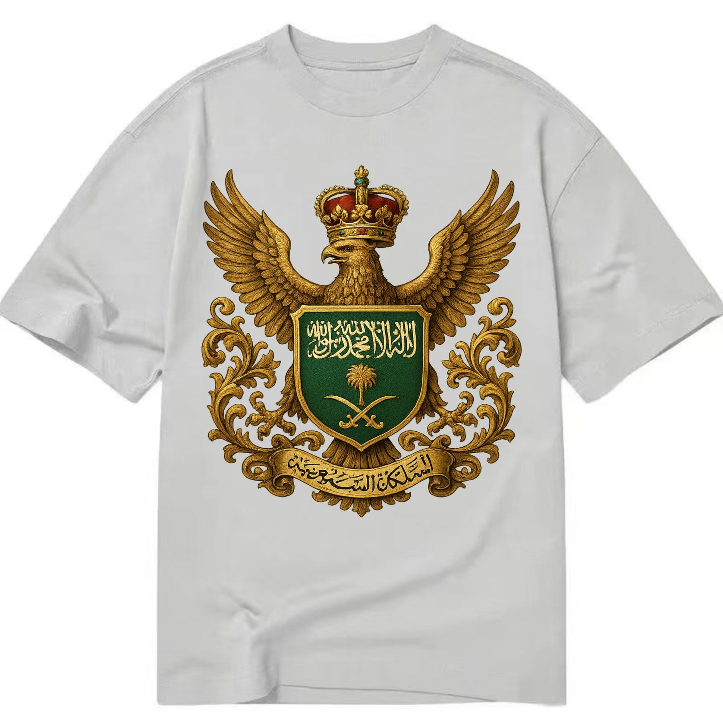 Saudi Arabia Heritage Badge  - Classic T-shirt - Grey