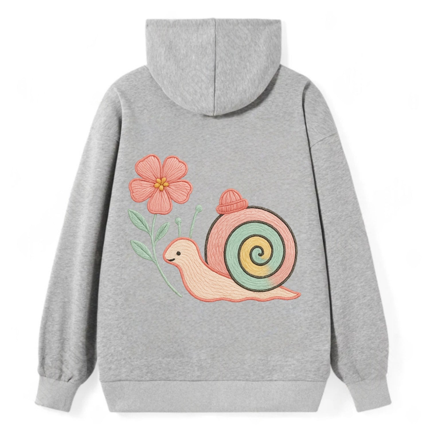 Coral Snail - Classic Pullover Hoodie - Grey
