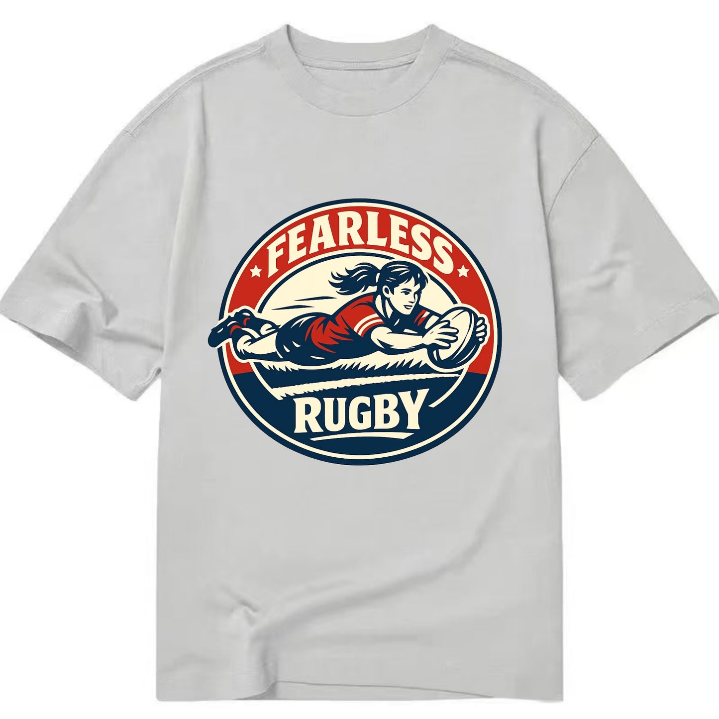 Fearless Try Scorer Emblem - Classic T-shirt - Grey