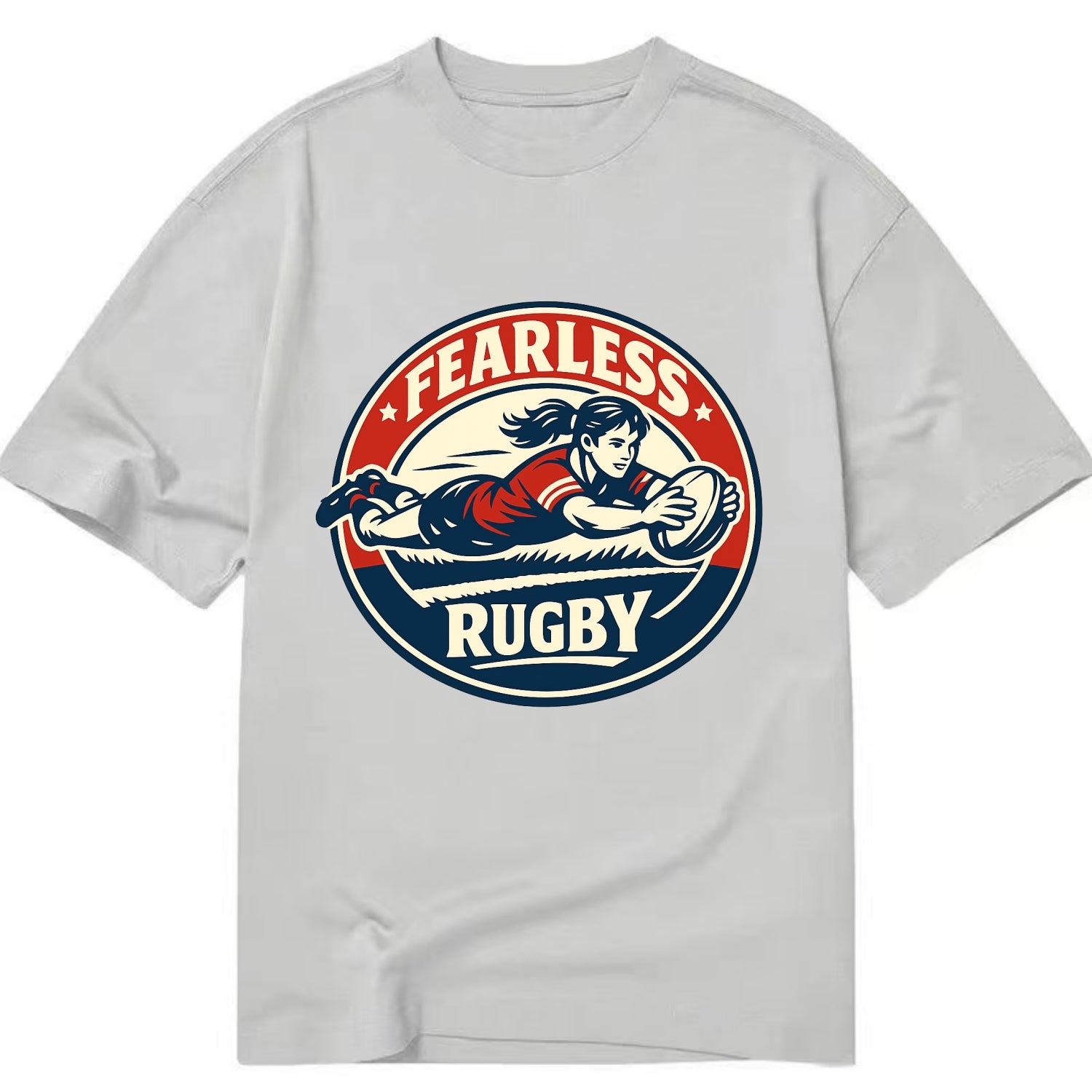 Fearless Try Scorer Emblem - Classic T-shirt - Grey