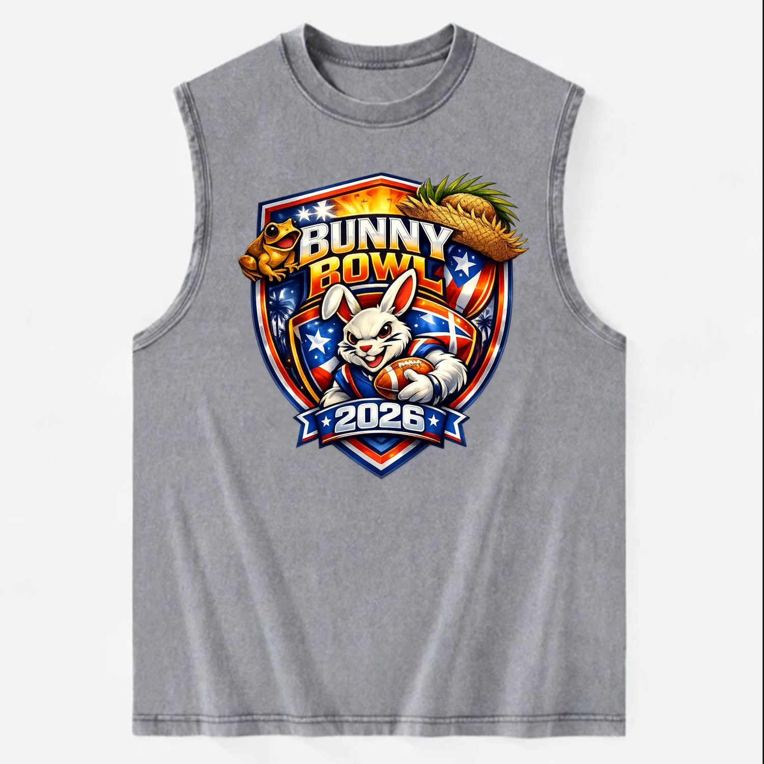 Bunny Bowl 2026 - Vintage Washed Tank - Grey