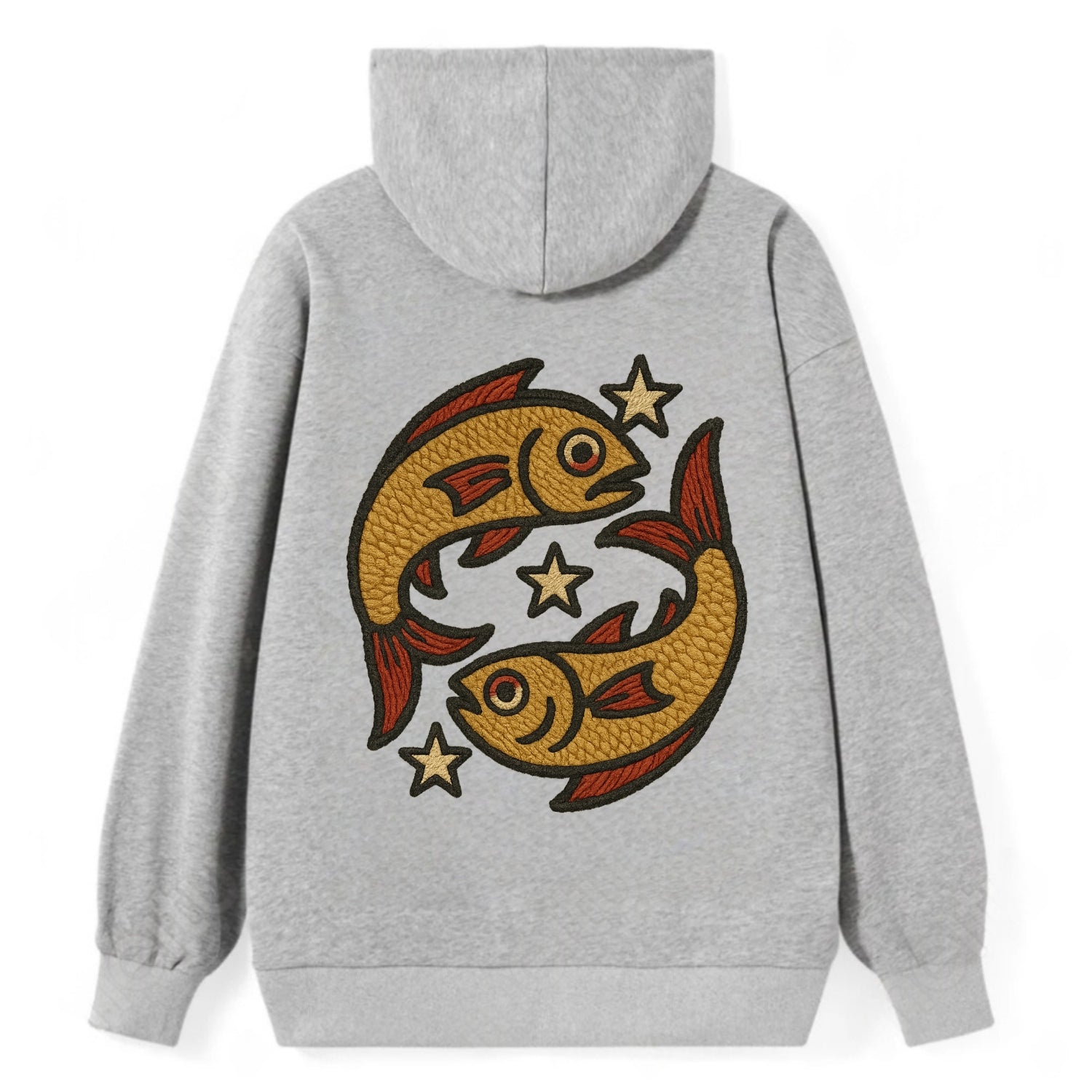 Pisces Fish  - Classic Pullover Hoodie - Grey