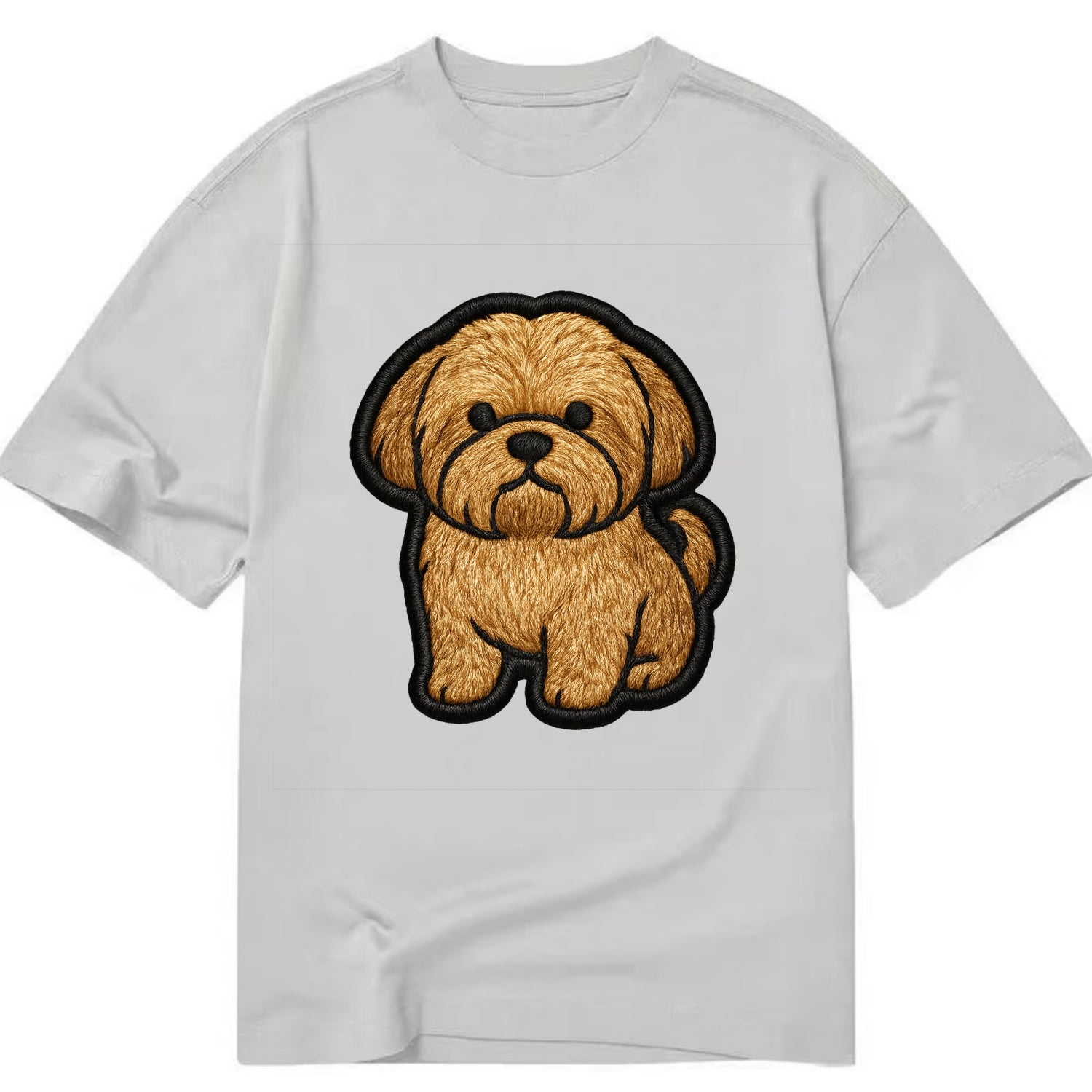 Shih Tzu - Minimalist fluffy design with - Classic T-shirt - Grey