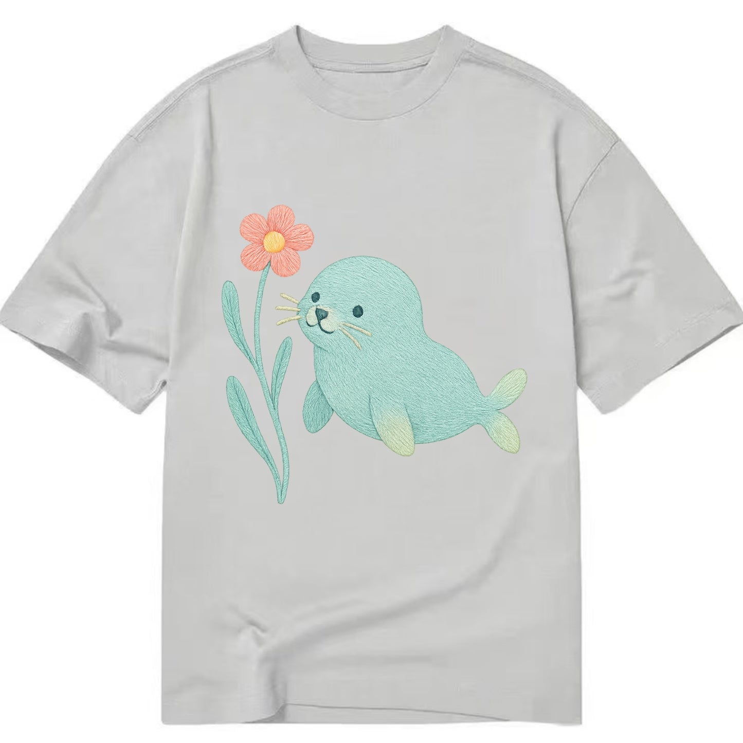 Mint Seal Pup - Classic T-shirt - Grey