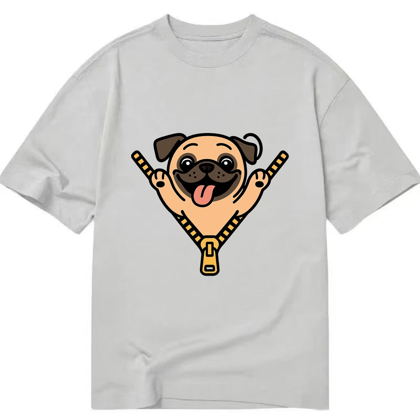 Pug - Classic T-shirt - Grey