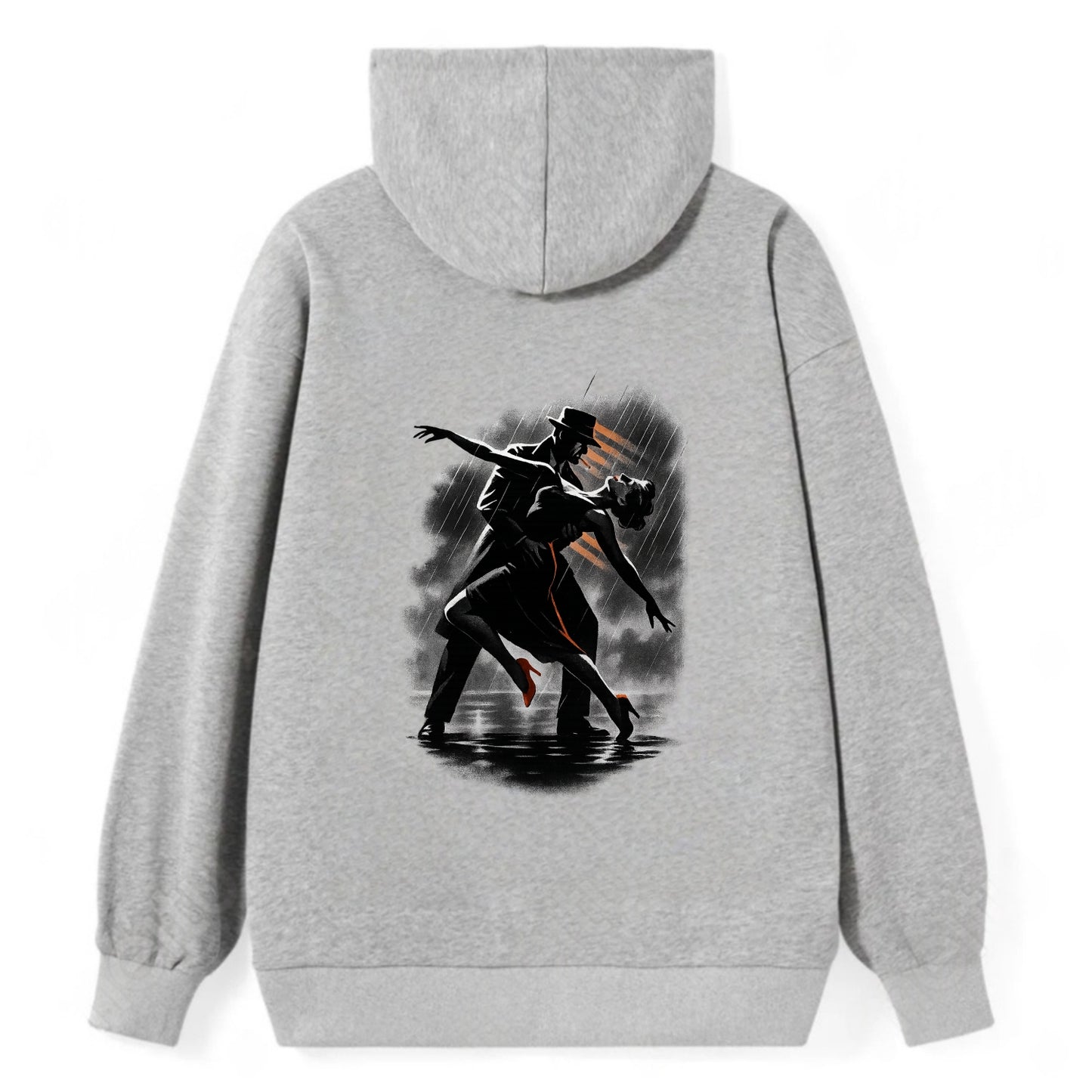 romantic dance pose with woman lifted in the air at lakeside - Classic Pullover Hoodie - Grey