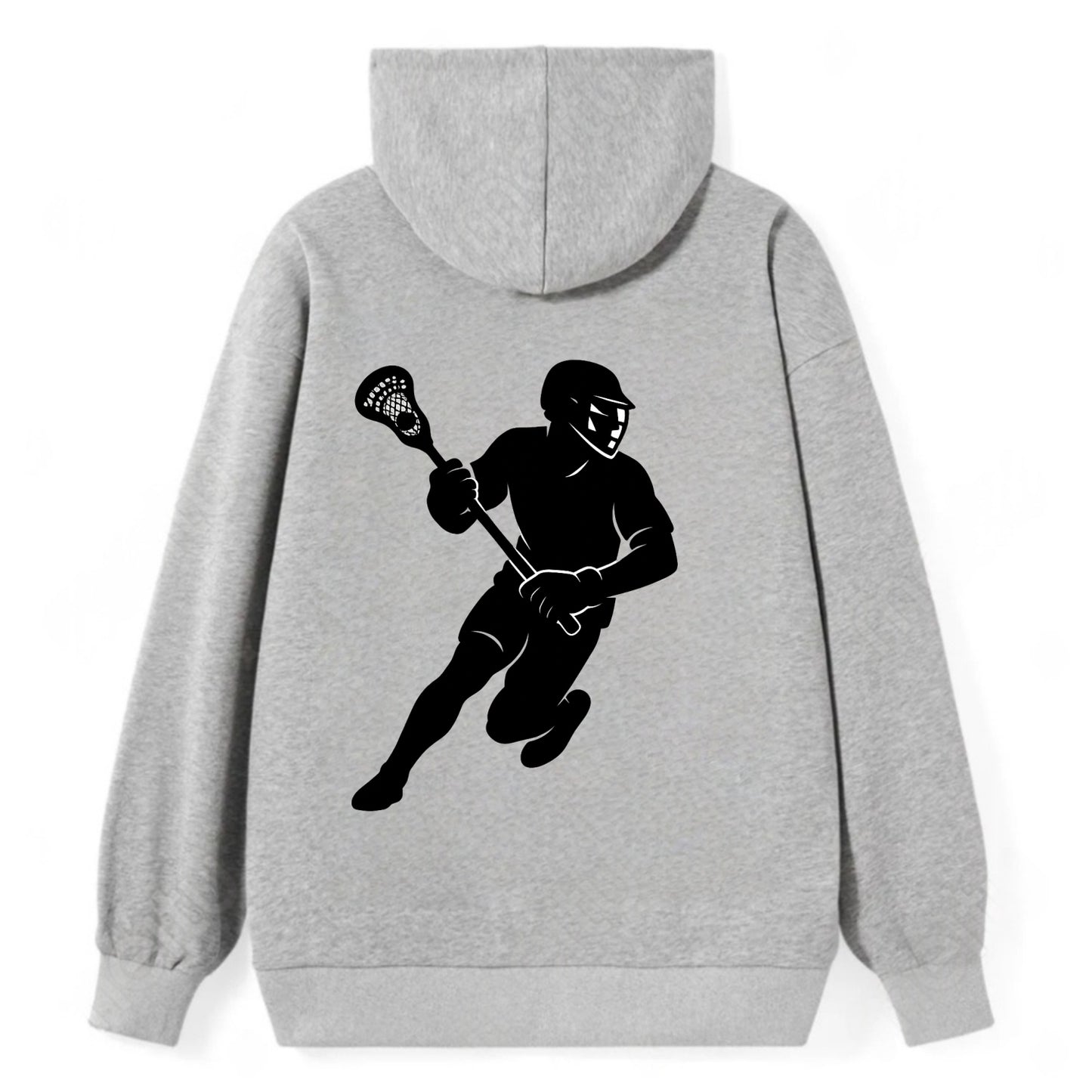 Lacrosse player cradling stick - Classic Pullover Hoodie - Grey
