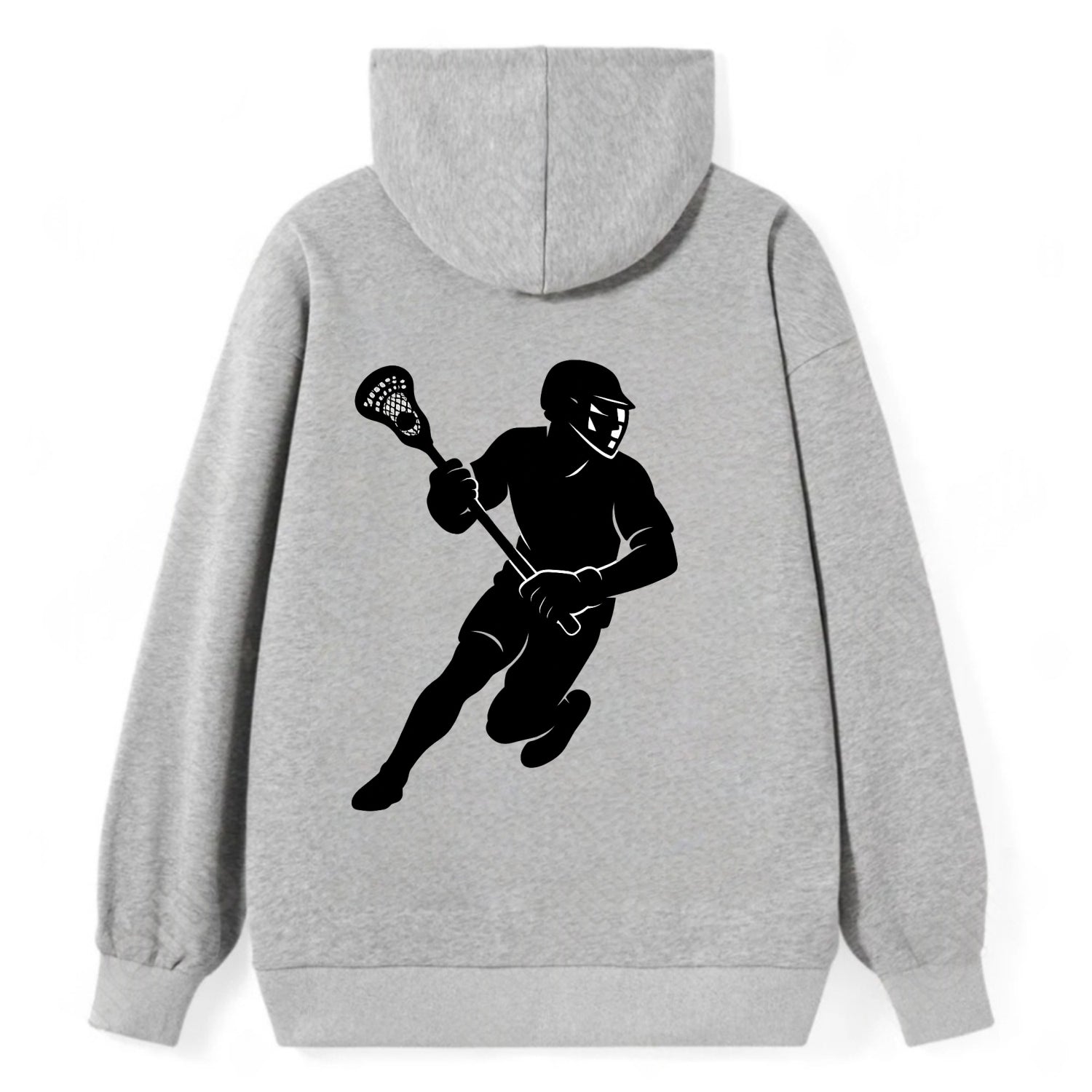 Lacrosse player cradling stick - Classic Pullover Hoodie - Grey