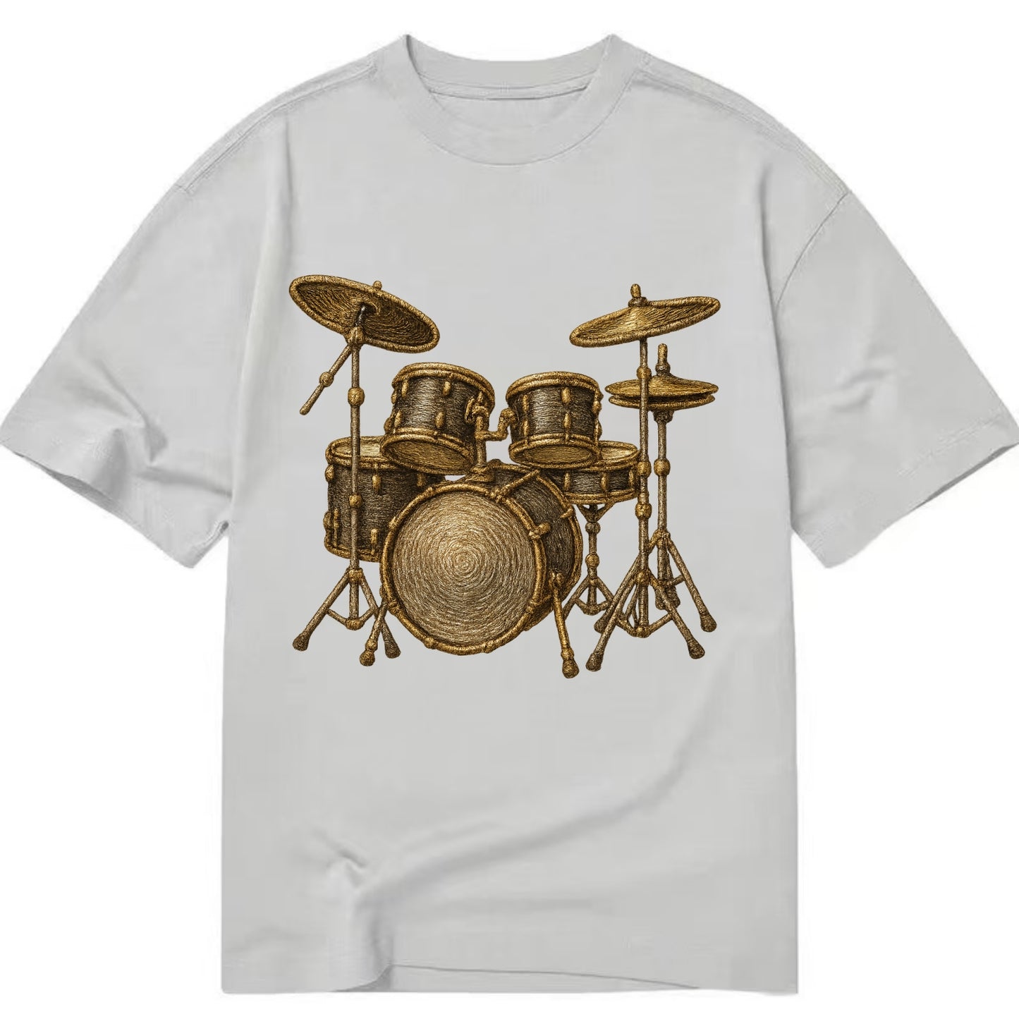Drum Kit  - Classic T-shirt - Grey