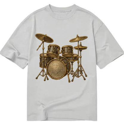 Drum Kit  - Classic T-shirt - Grey