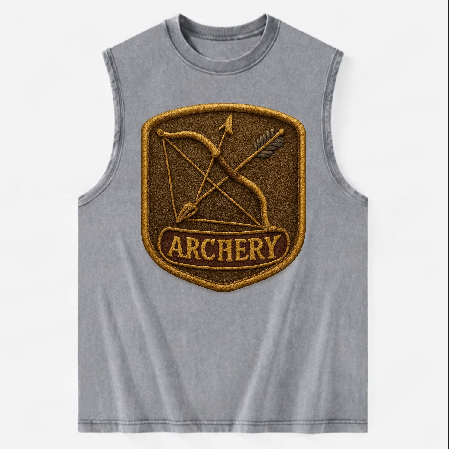 Bow and arrow crossed - archery enthusiast - Vintage Washed Tank - Grey