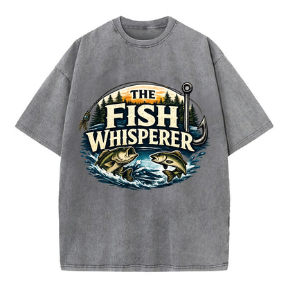 The Fish Whisperer - Vintage T-shirt - Grey