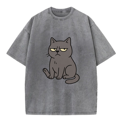 The Cat Judging Silently - Vintage T-shirt