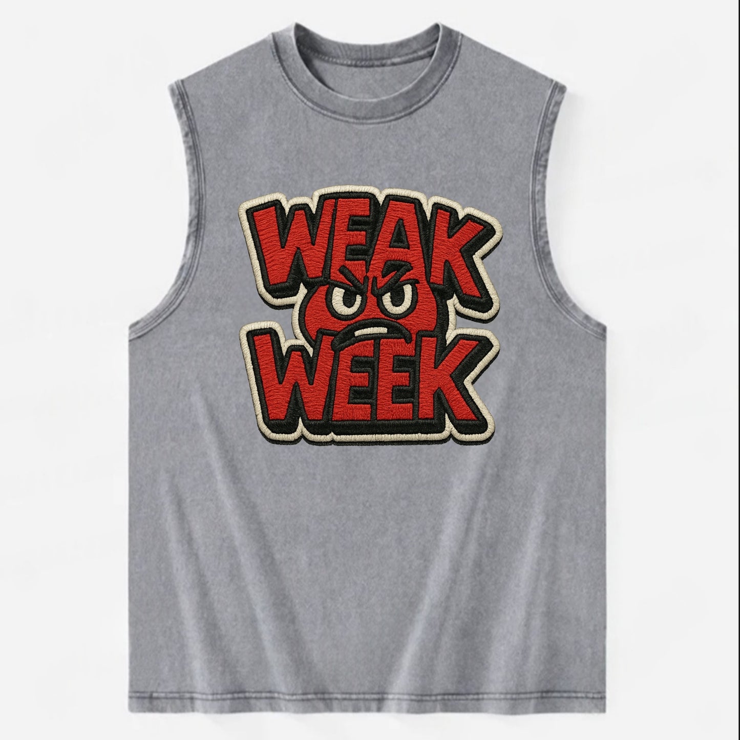 WEAK;WEEK WARRIOR Monday Blue Cap - Vintage Washed Tank - Grey