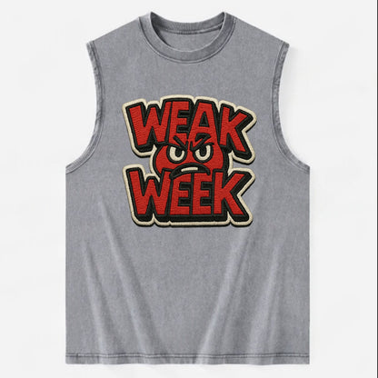 WEAK;WEEK WARRIOR Monday Blue Cap - Vintage Washed Tank - Grey
