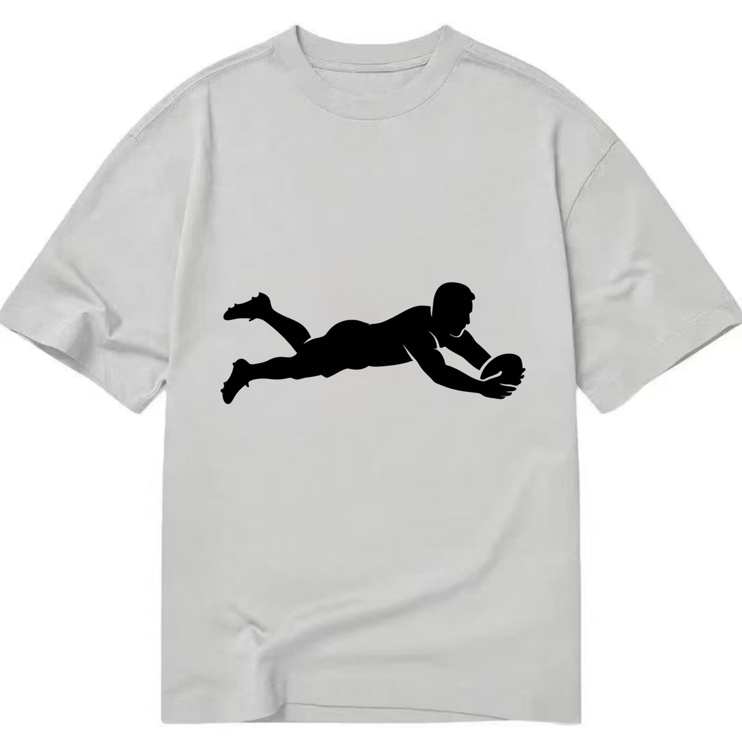 Rugby player diving for try - Classic T-shirt - Grey