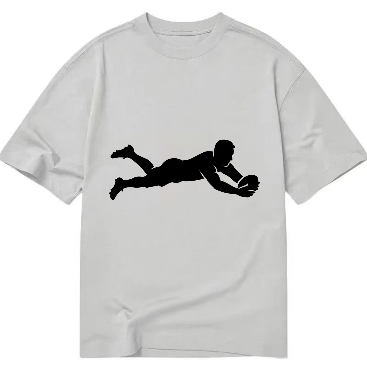 Rugby player diving for try - Classic T-shirt - Grey
