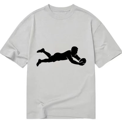 Rugby player diving for try - Classic T-shirt - Grey