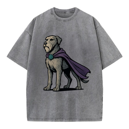 Irish Wolfhound Mystic Hero  - Vintage T-shirt - Grey