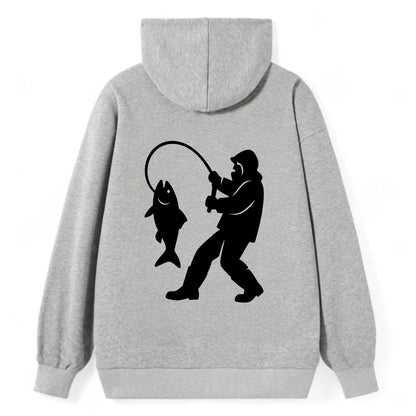 Alaskan fisherman hauling catch - Classic Pullover Hoodie - Grey