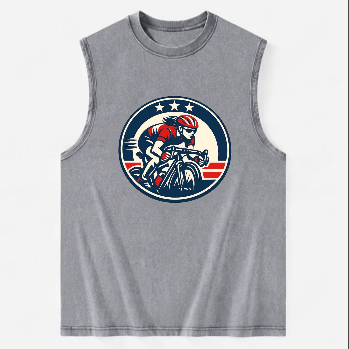 Speed Queen Emblem - Vintage Washed Tank - Grey
