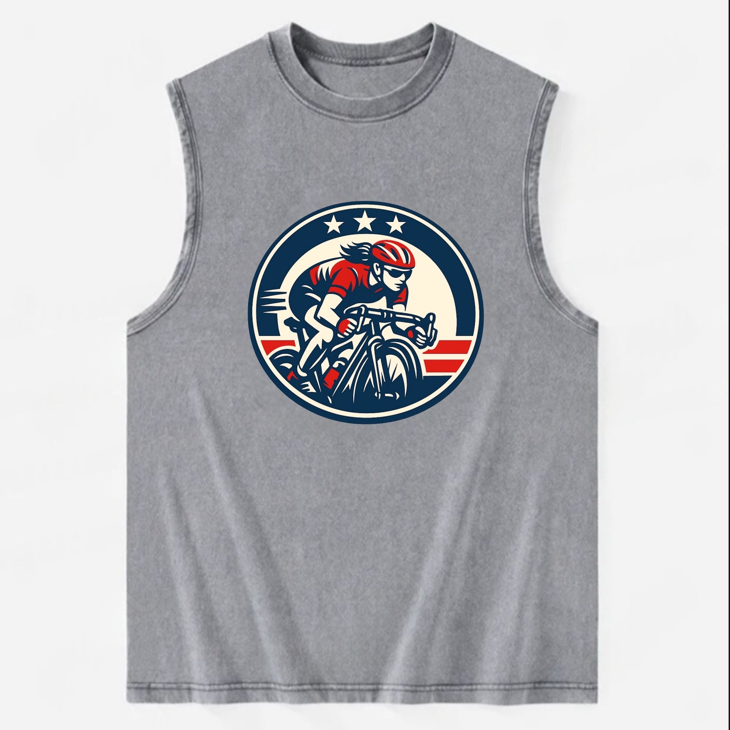 Speed Queen Emblem - Vintage Washed Tank - Grey