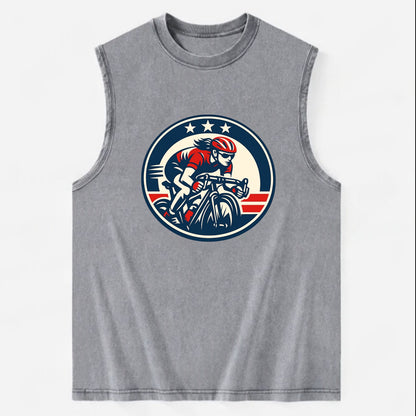 Speed Queen Emblem - Vintage Washed Tank - Grey