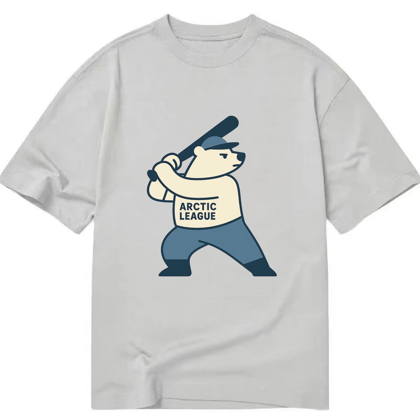 Polar Bear Baseball MVP - Classic T-shirt - Grey